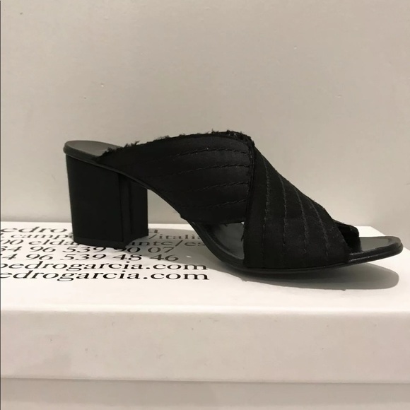 Pedro Garcia XAIL Black Satin Mule Shoe - Picture 6 of 11